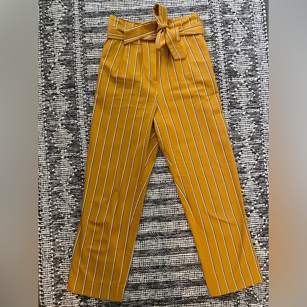 High-waisted Paper Bag Pants